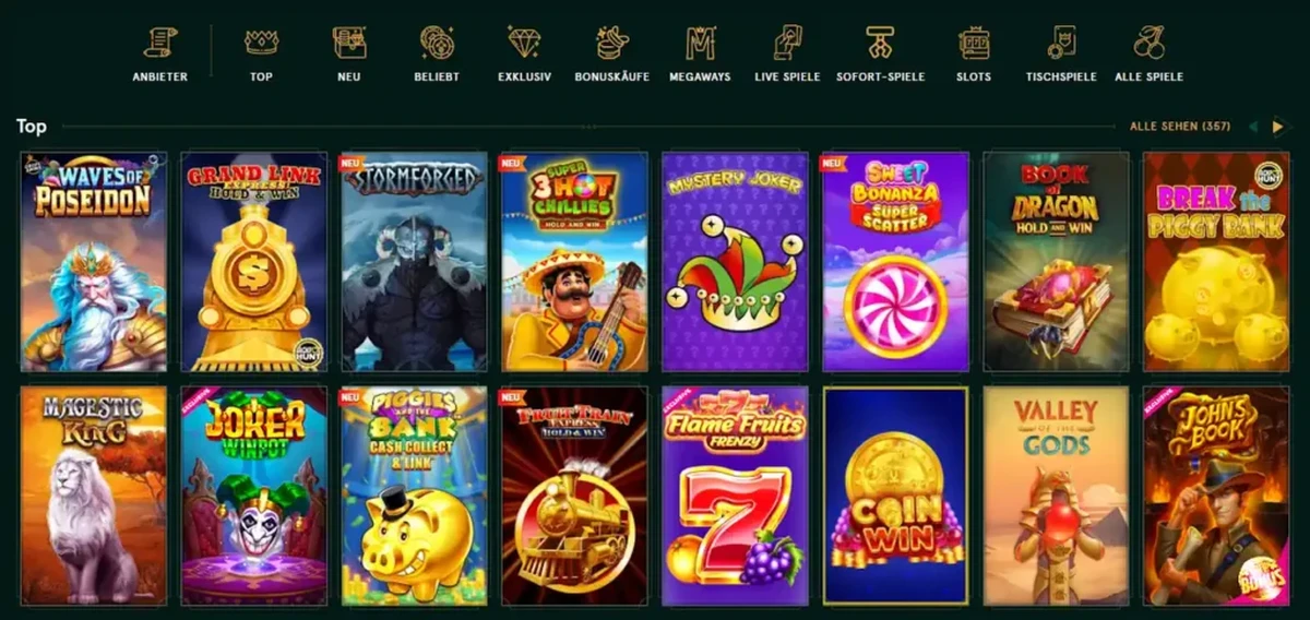 Locowin Casino Netherlands — hoofdlobby met meer dan 12.000 online casinogames, slots en live casino